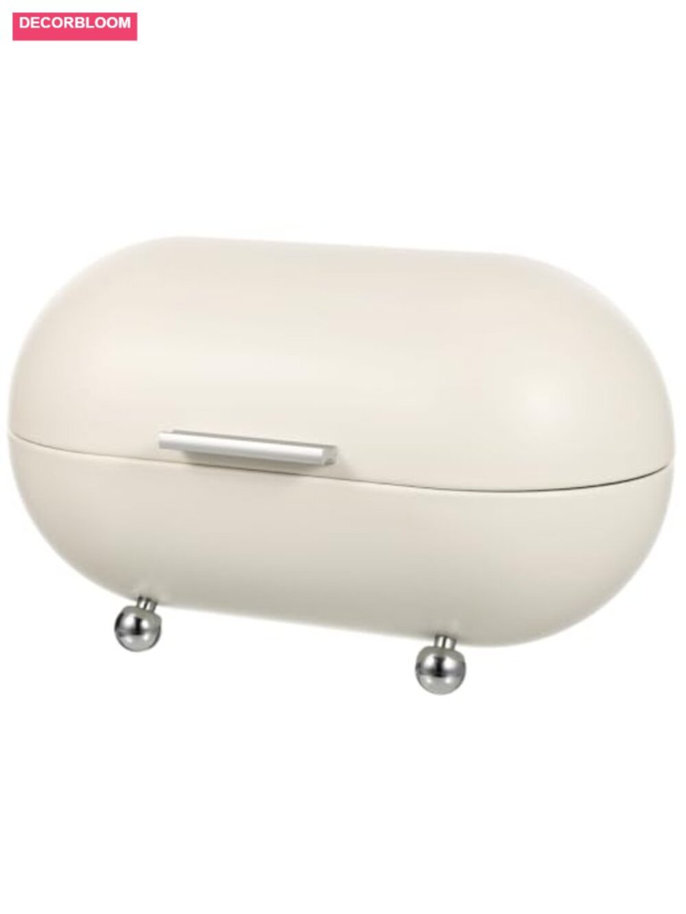 Metal Bread Box with Rolling Door, Airtight Kitchen Countertop Storage, Powder